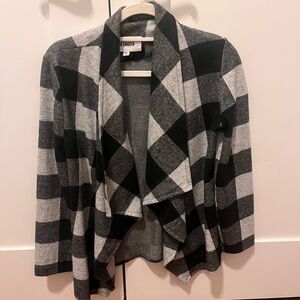 BB Dakota Black and Gray Plaid Blazer
